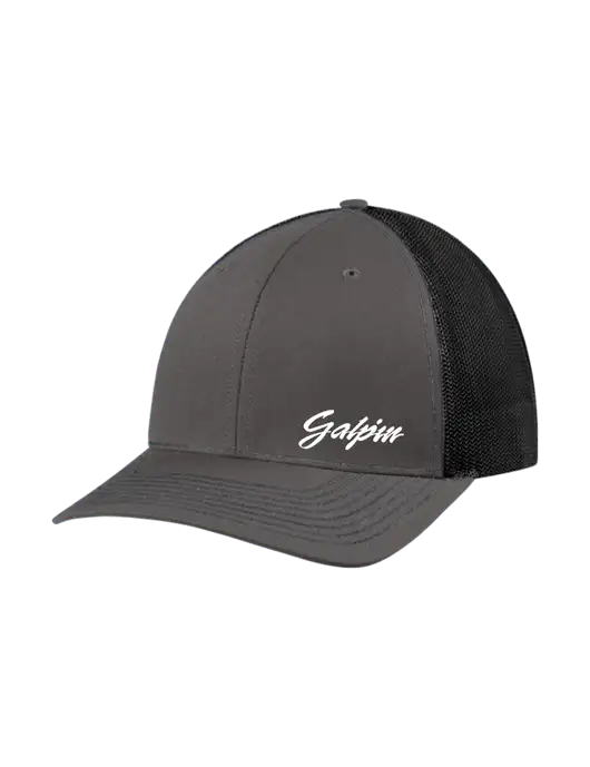 Richardson Adjustable Snapback Original 112 Trucker Cap Dark Grey w/Black Mesh w/Galpin Ford Logo