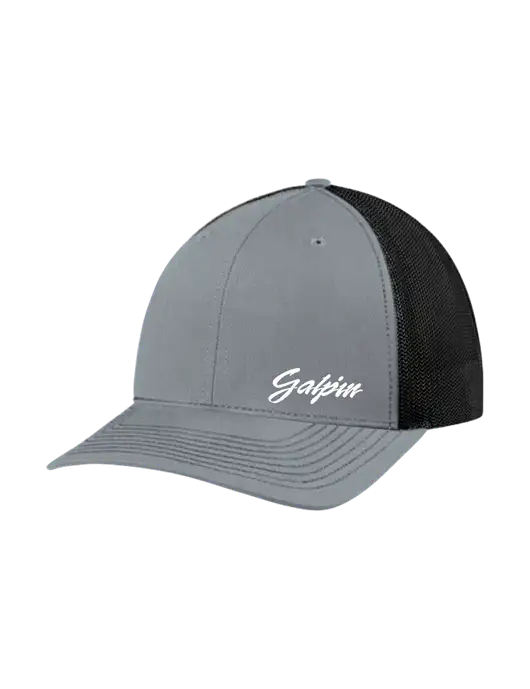 Richardson Adjustable Snapback Original 112 Trucker Cap Heather Grey w/Black Mesh w/Galpin Ford Logo