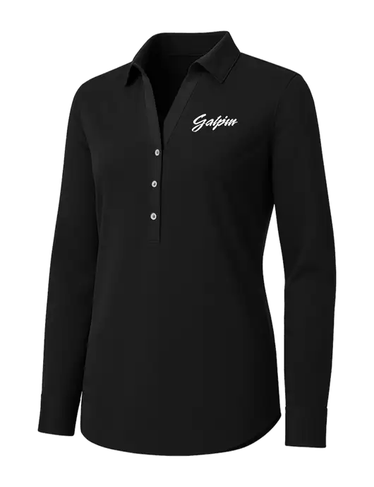 Womens Black City Stretch Shirt w/Galpin Ford Logo
