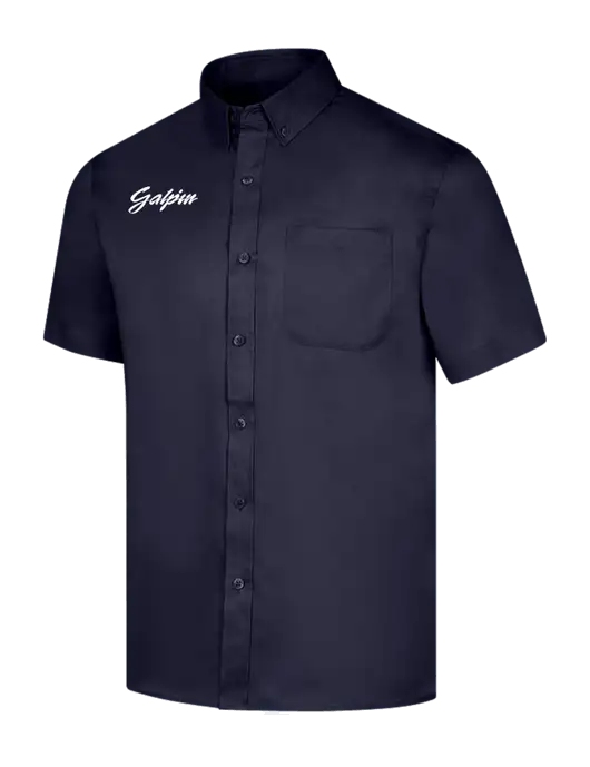 Short Sleeve Navy Superpro React Twill Shirt w/Galpin Ford Logo
