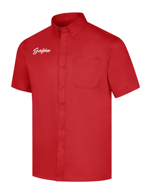 Short Sleeve Red Superpro React Twill Shirt w/Galpin Ford Logo