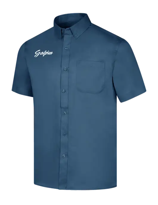 Short Sleeve Light Navy Superpro React Twill Shirt w/Galpin Ford Logo