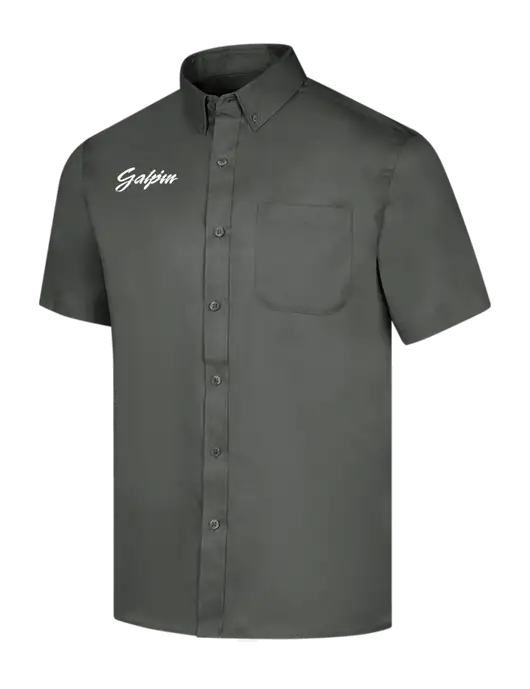 Short Sleeve Dark Grey Superpro React Twill Shirt w/Galpin Ford Logo