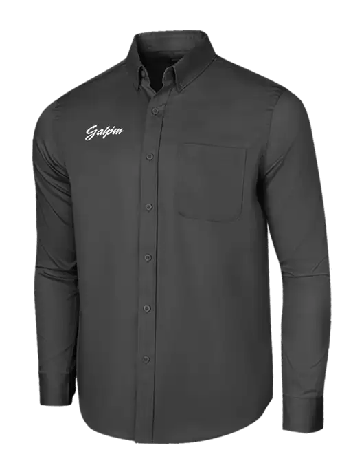 Long Sleeve Dark Grey Superpro React Twill Shirt w/Galpin Ford Logo