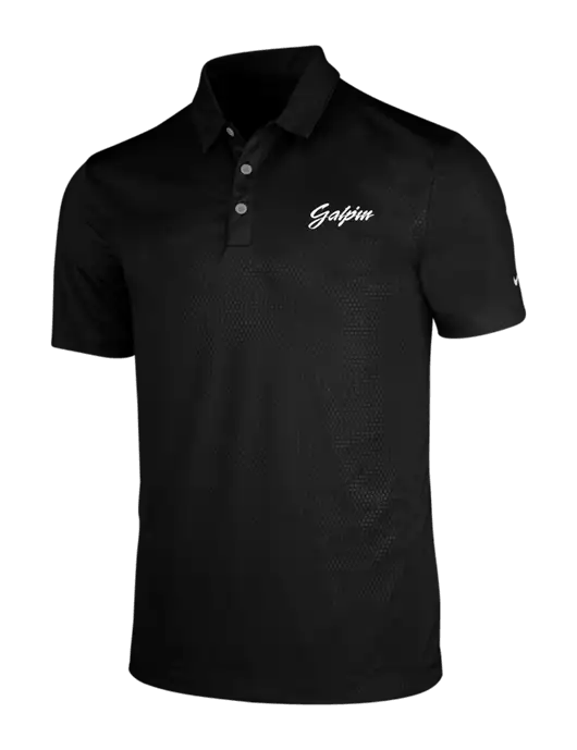 NIKE Black Dri-Fit Embossed Tri-Blade Polo w/Galpin Ford Logo