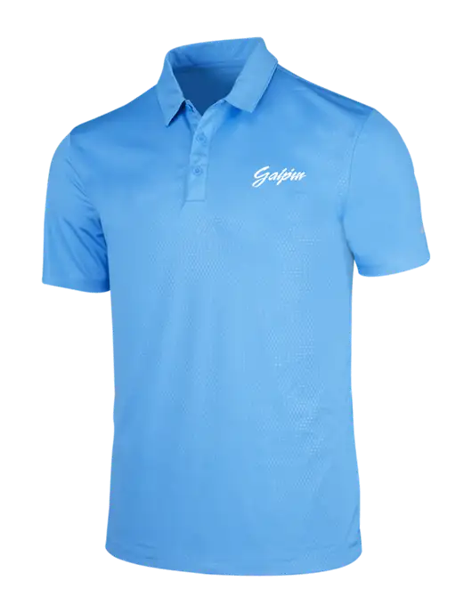 NIKE Light Royal Blue Dri-Fit Embossed Tri-Blade Polo w/Galpin Ford Logo