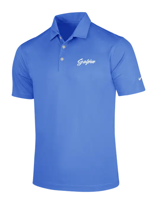 NIKE Light Royal Blue Dri-Fit Vertical Mesh Polo w/Galpin Ford Logo