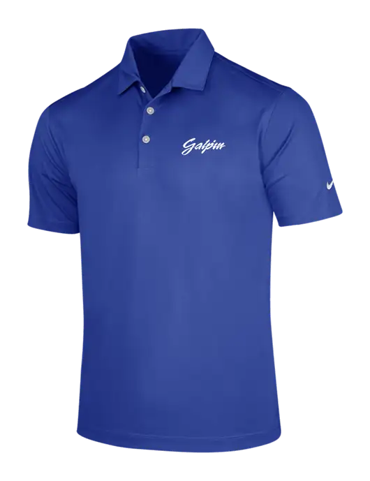 NIKE Dark Royal Dri-Fit Vertical Mesh Polo w/Galpin Ford Logo
