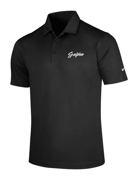 NIKE Black Dri-Fit Vertical Mesh Polo w/Galpin Ford Logo
