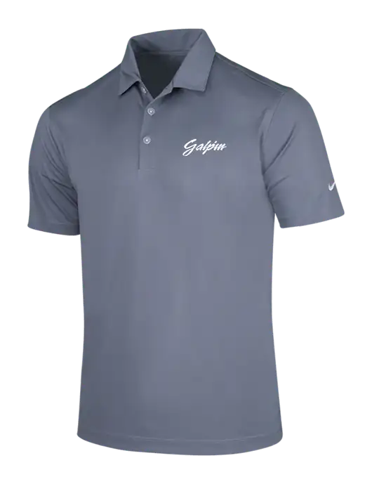 NIKE Medium Grey Dri-Fit Vertical Mesh Polo w/Galpin Ford Logo