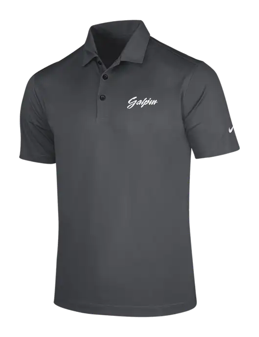 NIKE Dark Grey Dri-Fit Vertical Mesh Polo w/Galpin Ford Logo