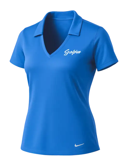 NIKE Carolina Blue Womens Dri-Fit Vertical Mesh Polo w/Galpin Ford Logo