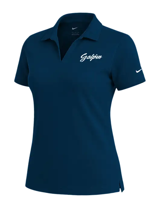 NIKE Navy Womens Dri-Fit Micro Pique Polo w/Galpin Ford Logo