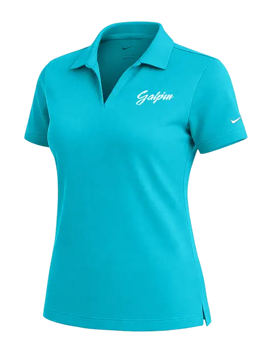 NIKE Sapphire Blue Womens Dri-Fit Micro Pique Polo w/Galpin Ford Logo