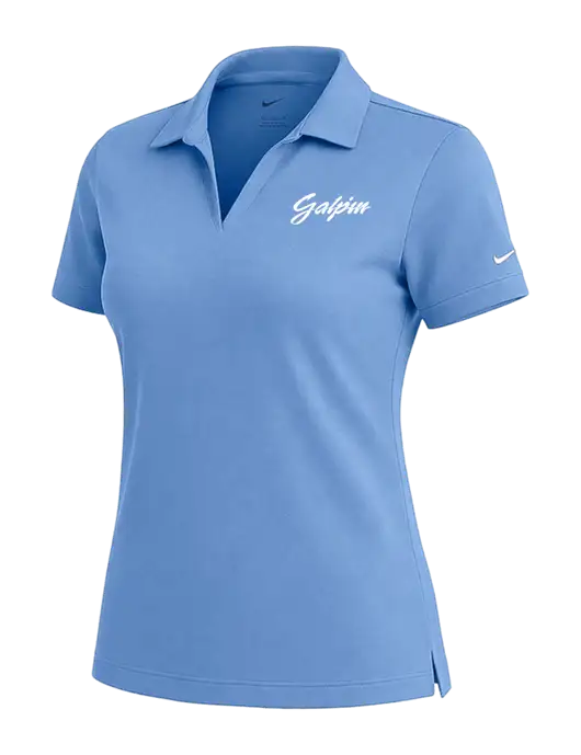 NIKE Carolina Blue Womens Dri-Fit Micro Pique Polo w/Galpin Ford Logo