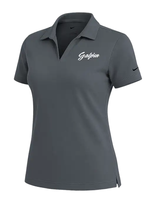 NIKE Dark Grey Womens Dri-Fit Micro Pique Polo w/Galpin Ford Logo