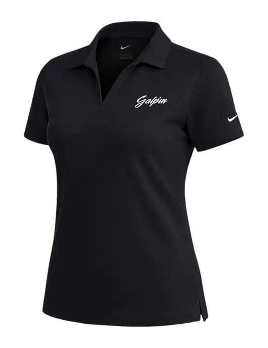 NIKE Black Womens Dri-Fit Micro Pique Polo w/Galpin Ford Logo