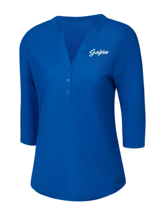 OGIO Royal Blue Jewel Henley w/Galpin Ford Logo