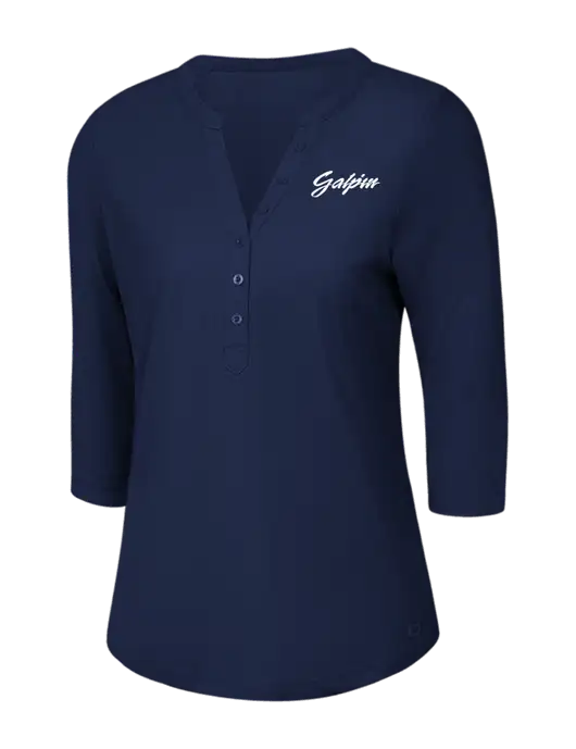 OGIO Navy Jewel Henley w/Galpin Ford Logo
