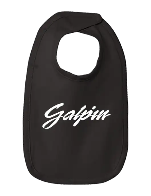 Rabbit Skins Black Infant Premium Jersey Bib w/Galpin Ford Logo