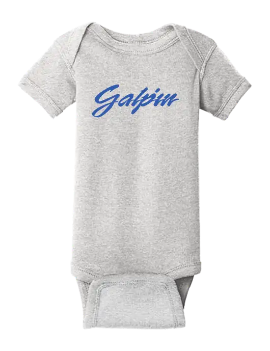 Rabbit Skins Light Grey Heather Infant Short Sleeve Baby Rib Bodysuit w/Galpin Ford Logo