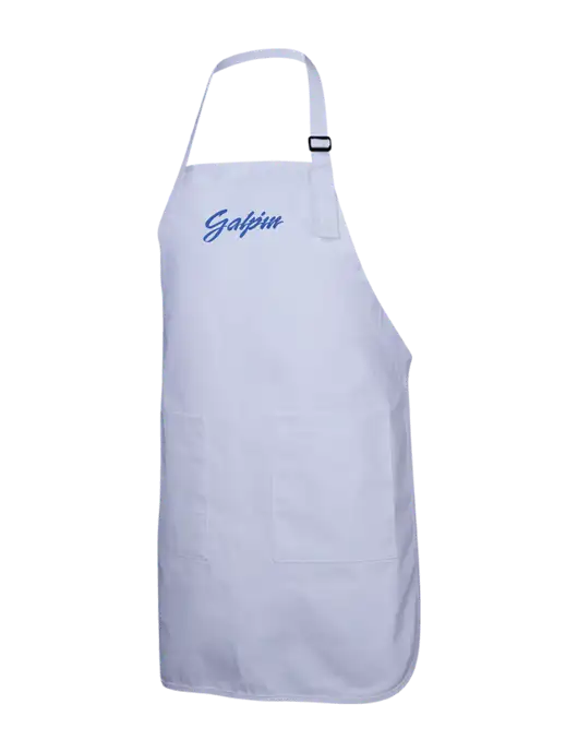 Full-Length White Apron With Pockets w/Galpin Ford Logo