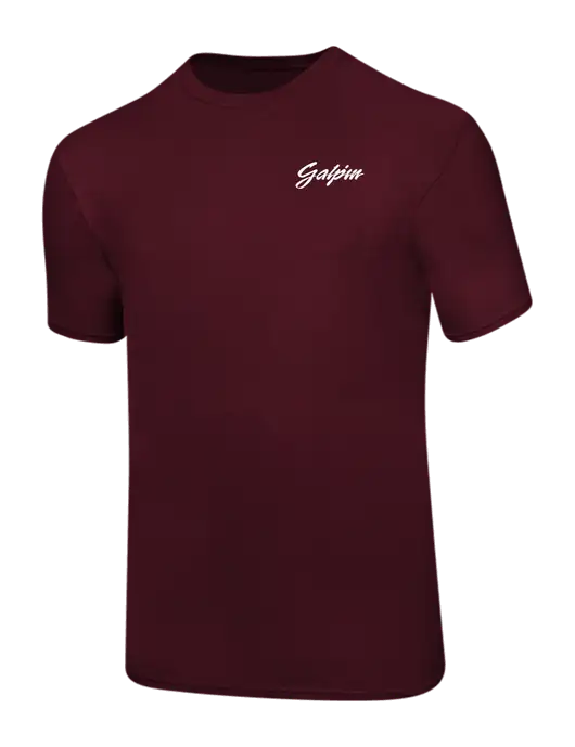 Ring Spun Maroon 4.5 oz T-Shirt w/Galpin Ford Logo