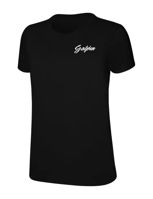Womens Ring Spun Jet Black 4.5 oz T-Shirt w/Galpin Ford Logo