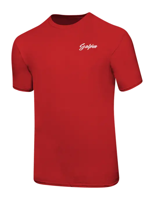 Ring Spun Red 4.5 oz T-Shirt w/Galpin Ford Logo