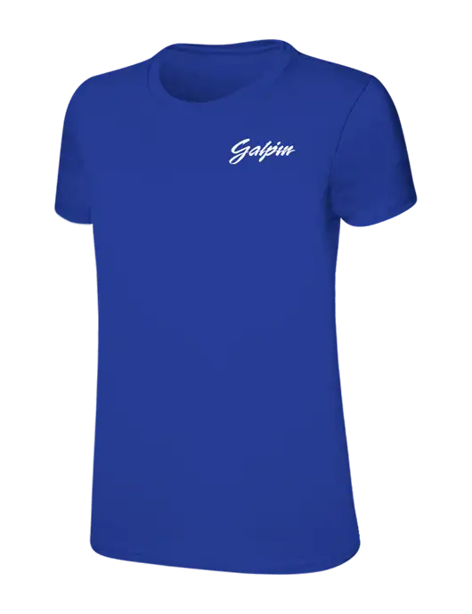 Womens Ring Spun Royal 4.5 oz T-Shirt w/Galpin Ford Logo