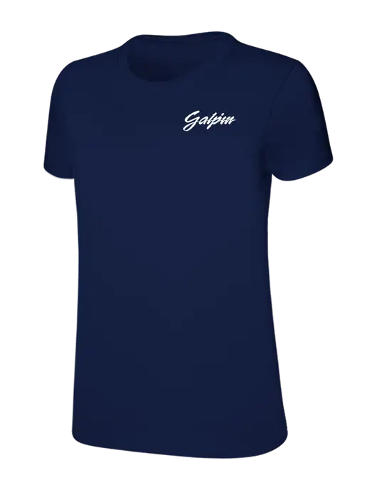 Womens Ring Spun Navy 4.5 oz T-Shirt w/Galpin Ford Logo