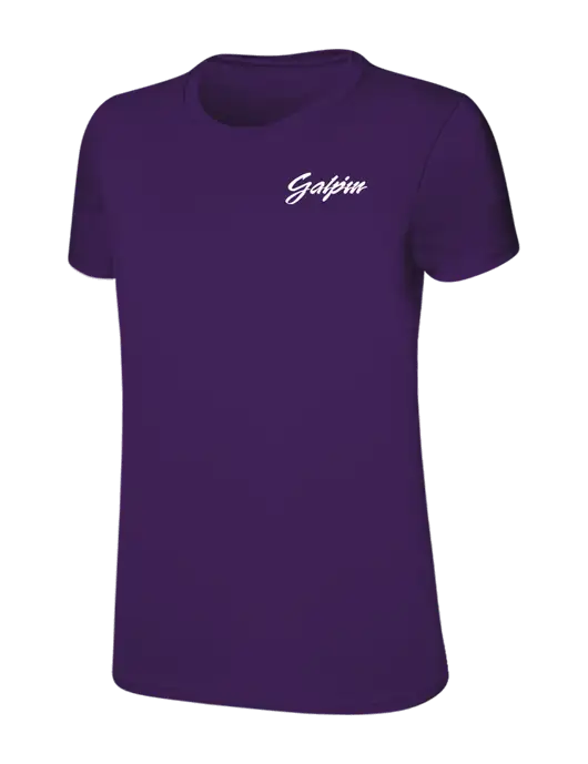 Womens Ring Spun Purple 4.5 oz T-Shirt w/Galpin Ford Logo