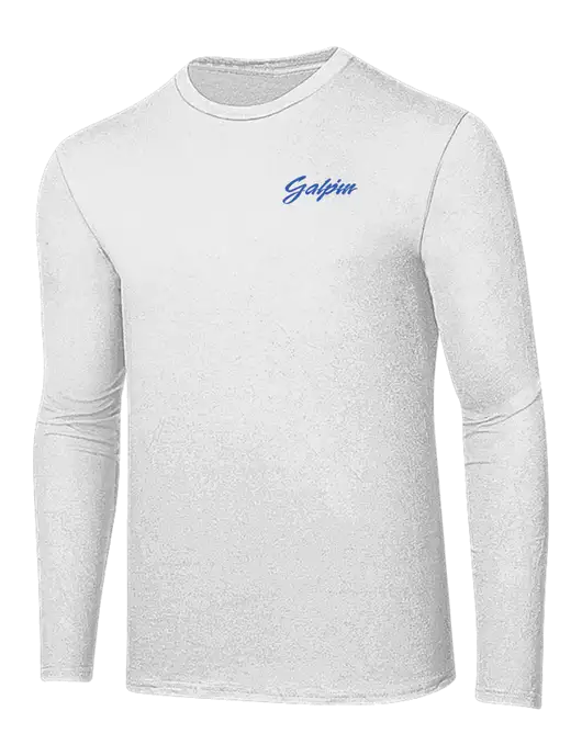 Ring Spun White 4.5 oz Long Sleeve T-Shirt w/Galpin Ford Logo