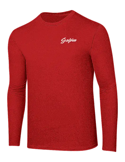 Ring Spun Dark Red 4.5 oz Long Sleeve T-Shirt w/Galpin Ford Logo