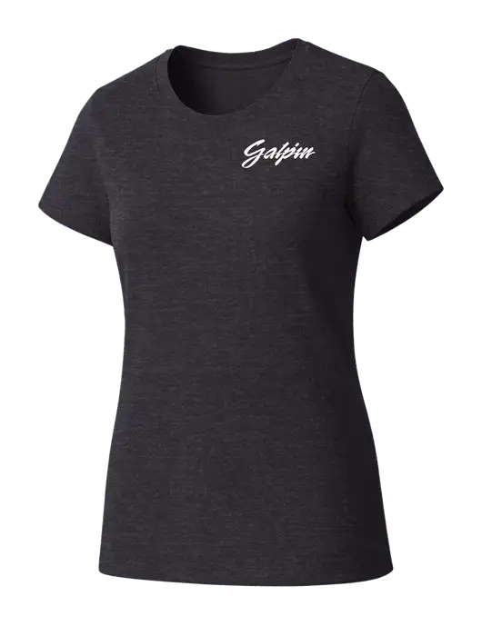 Womens Seriously Soft Heathered Charcoal T-Shirt w/Galpin Ford Logo