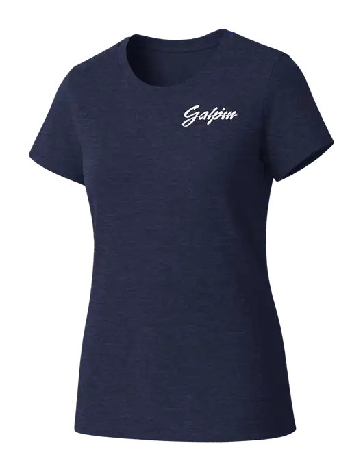 Womens Seriously Soft Heathered Navy T-Shirt w/Galpin Ford Logo