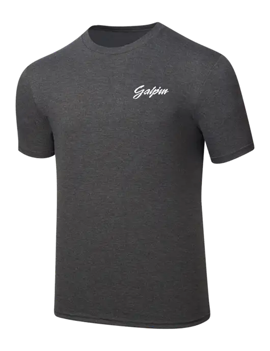 Simply Soft Heathered Charcoal 4.5oz  Poly/Combed Ring Spun Cotton T-Shirt w/Galpin Ford Logo