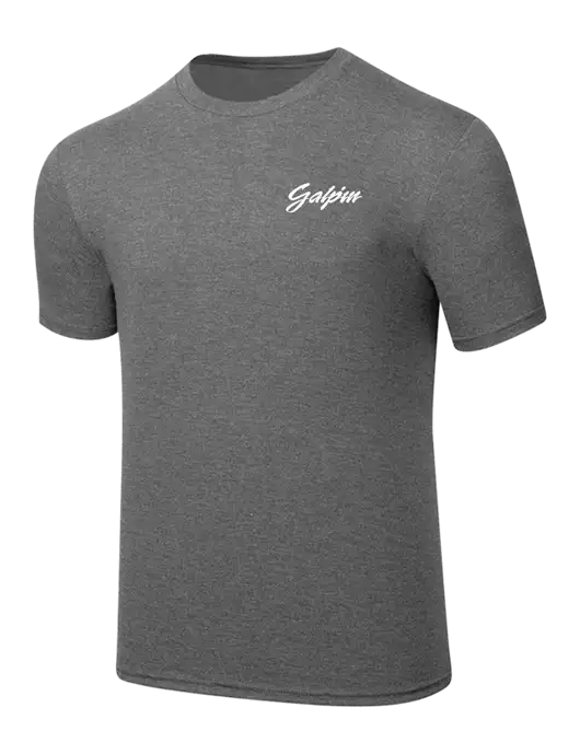 Simply Soft Heathered Medium Grey 4.5oz  Poly/Combed Ring Spun Cotton T-Shirt w/Galpin Ford Logo