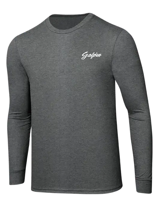 Simply Soft Long Sleeve Medium Grey Frost 4.5 oz, Poly/Combed Ring Spun Cotton T-Shirt w/Galpin Ford Logo