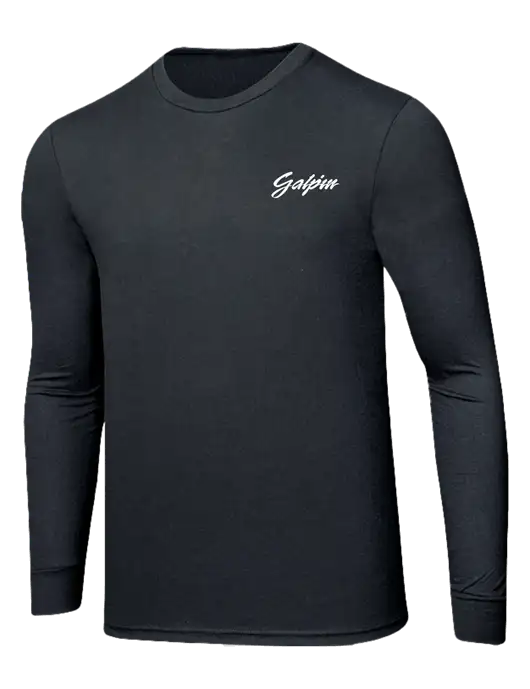 Simply Soft Long Sleeve Black Frost 4.5 oz, Poly/Combed Ring Spun Cotton T-Shirt w/Galpin Ford Logo