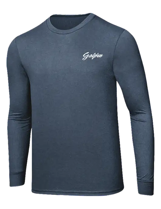Simply Soft Long Sleeve Navy Frost 4.5 oz, Poly/Combed Ring Spun Cotton T-Shirt w/Galpin Ford Logo