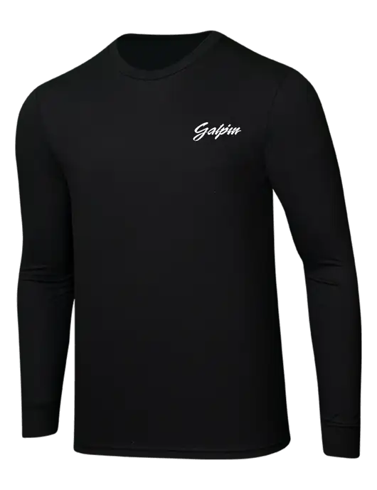 Simply Soft Long Sleeve Black 4.5 oz, Poly/Combed Ring Spun Cotton T-Shirt w/Galpin Ford Logo