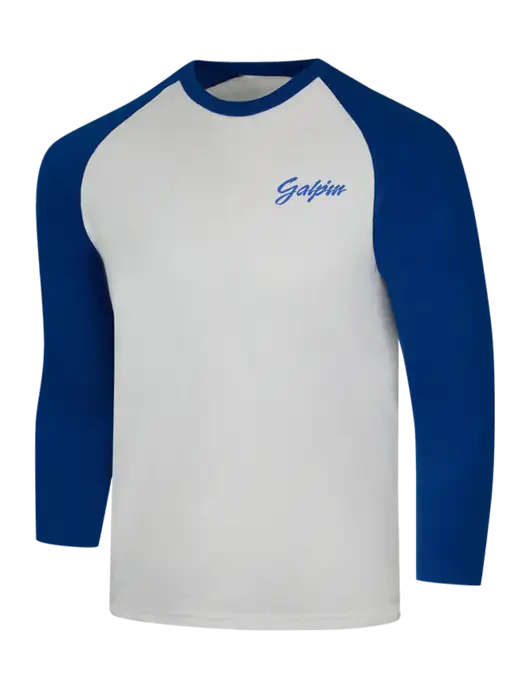 Simply Soft 3/4 Sleeve Dark Royal/White Ring Spun Cotton T-Shirt w/Galpin Ford Logo