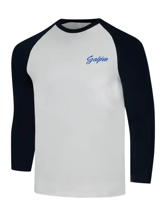 Simply Soft 3/4 Sleeve Black/White Ring Spun Cotton T-Shirt w/Galpin Ford Logo