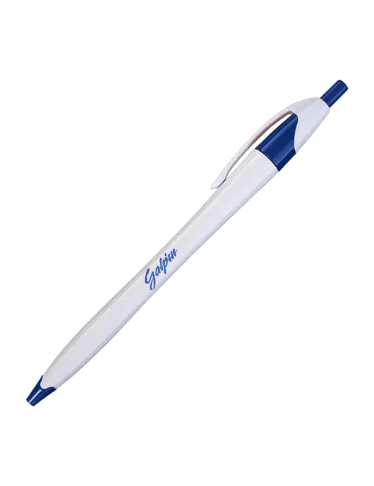 Novella White/Royal Classic Pen - Blue Ink w/Galpin Ford Logo