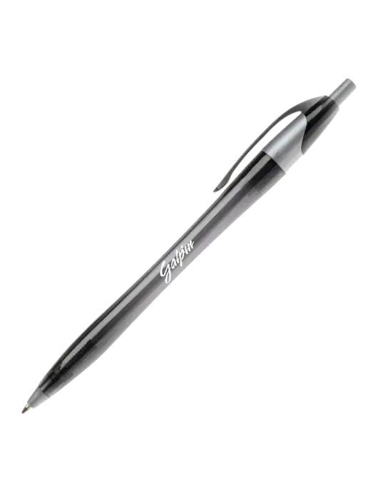 Novella Translucent Black/Silver Jewel Pen - Blue Ink w/Galpin Ford Logo