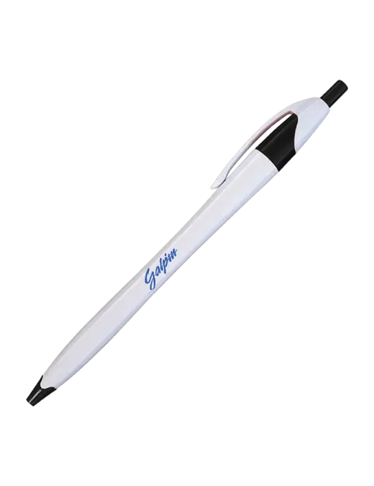 Novella White/Black Classic Pen - Blue Ink w/Galpin Ford Logo