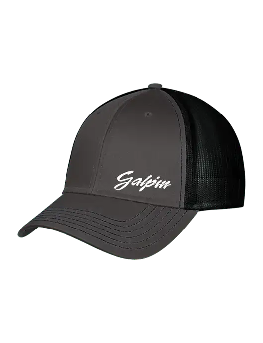 Charcoal & Black Mesh Trucker Cap Snap Back w/Galpin Ford Logo