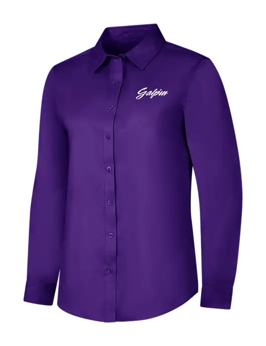 Purple Womens Long Sleeve Superpro React Twill Shirt w/Galpin Ford Logo