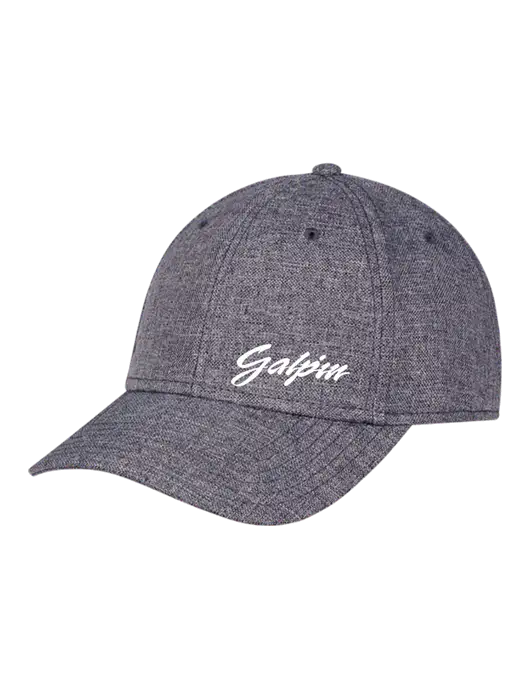 Heather Charcoal Structured Linen Look Cap Hook & Loop w/Galpin Ford Logo